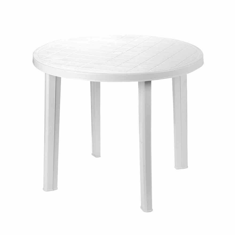 Mesa Resina Blanca Diametro 90 cm