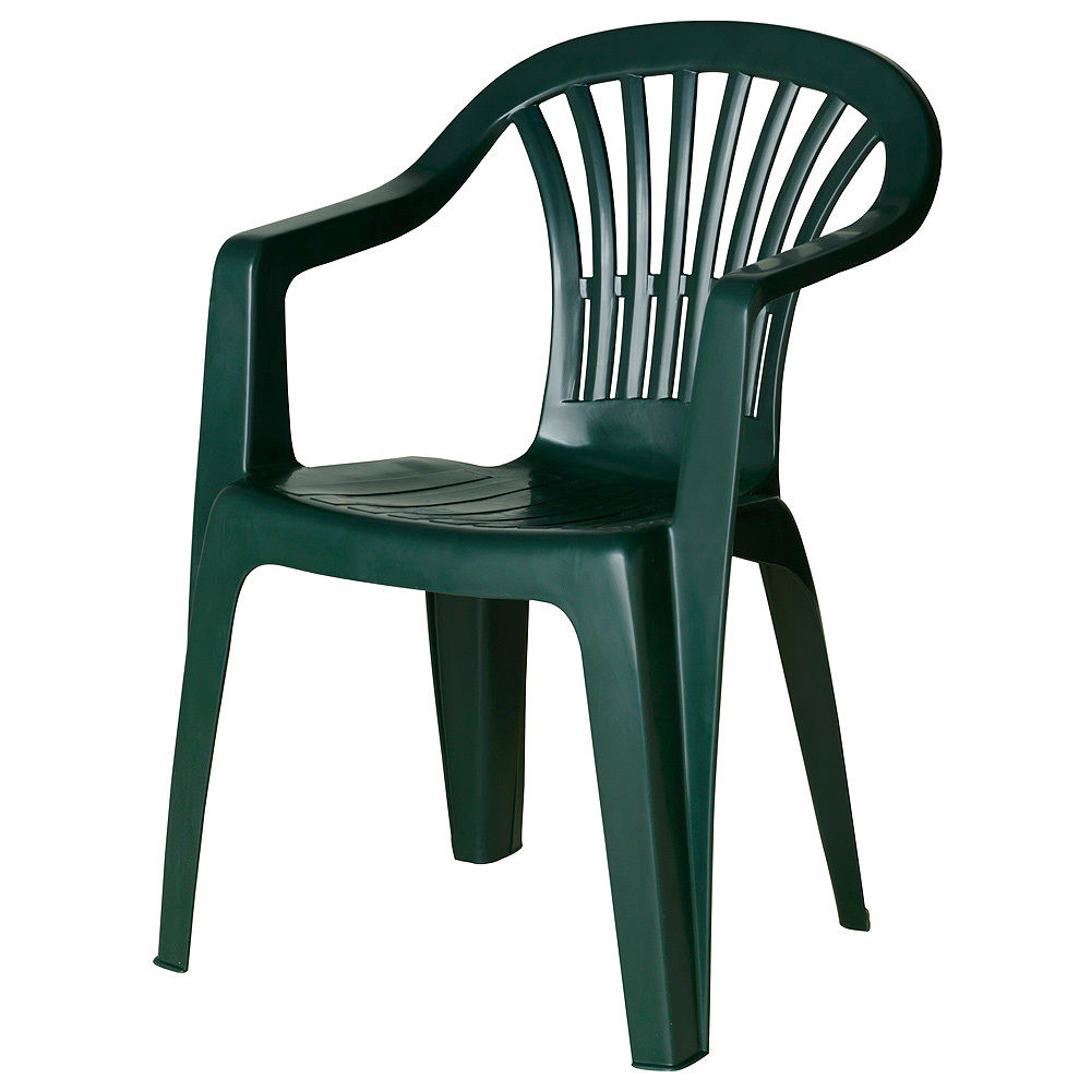 Silla Resina Monobloc Respaldo Bajo Verde Altea