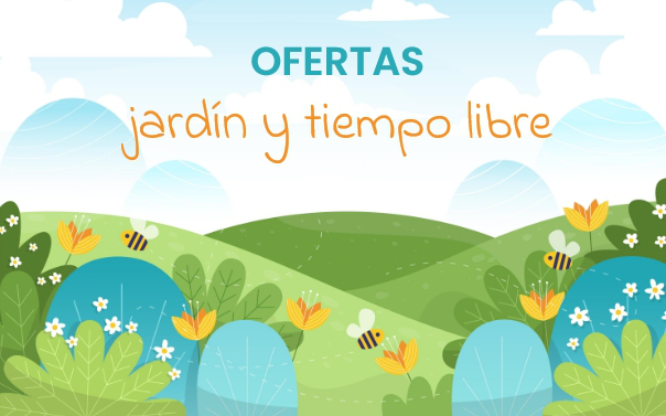 Banner ofertas jardín y tiempo libre